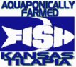 aquaponic farmed tilapia fish logo